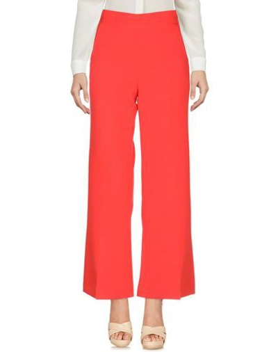 Rose A Pois Casual Pants In Coral