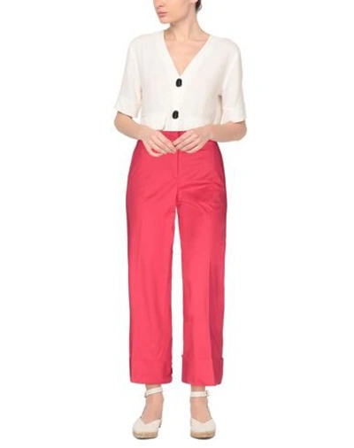 Shop Boutique Moschino Woman Pants Coral Size 6 Cotton, Elastane In Red