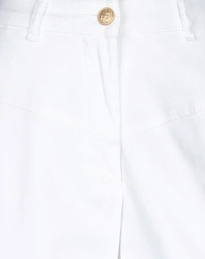 Shop Manila Grace Woman Pants White Size 4 Cotton, Elastane