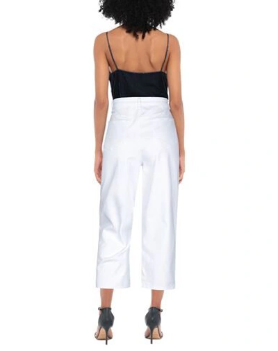 Shop Souvenir Woman Pants White Size S Cotton, Elastane, Polyester