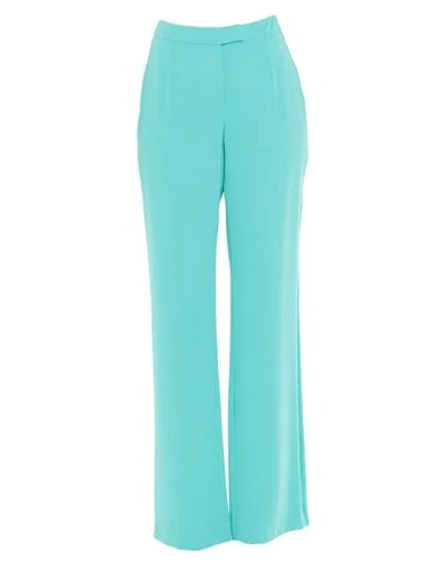 Shop Fabiana Ferri Casual Pants In Turquoise