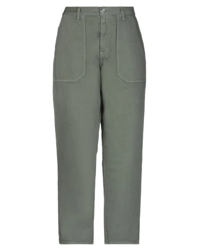 Nine:inthe:morning Nine In The Morning Woman Pants Military Green Size 29 Cotton, Elastane In Green