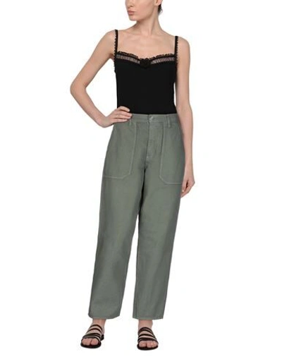 Shop Nine:inthe:morning Nine In The Morning Woman Pants Military Green Size 29 Cotton, Elastane