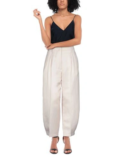 Shop Semicouture Woman Pants Beige Size 6 Viscose, Linen, Acetate