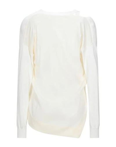 Shop Liviana Conti Woman Sweater White Size 6 Cotton, Viscose, Elastane