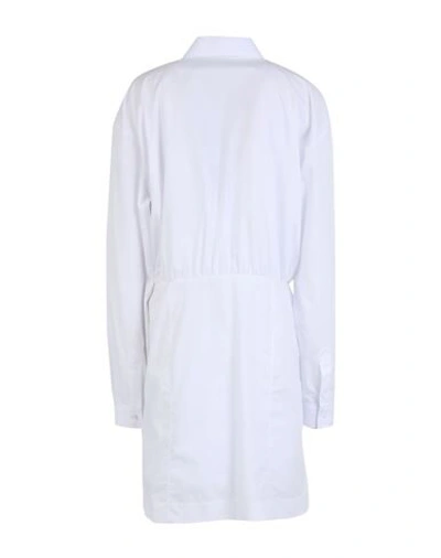 Shop Marcelo Burlon County Of Milan Marcelo Burlon Woman Mini Dress White Size 8 Cotton, Polyester