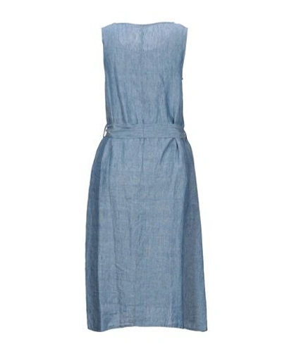 Shop Paola Prata Woman Midi Dress Slate Blue Size 4 Linen
