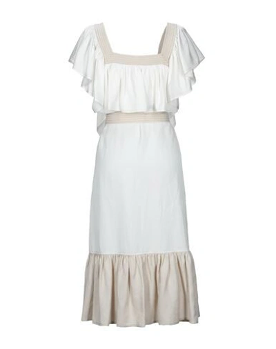Shop Beatrice B Beatrice.b 3/4 Length Dresses In Ivory