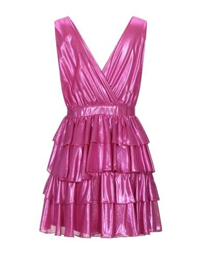 Shop Be Blumarine Woman Mini Dress Fuchsia Size 6 Polyester In Pink