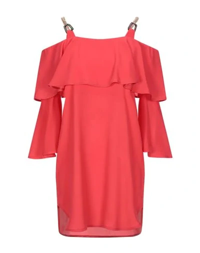Shop Gil Santucci Woman Top Coral Size 6 Polyester In Red