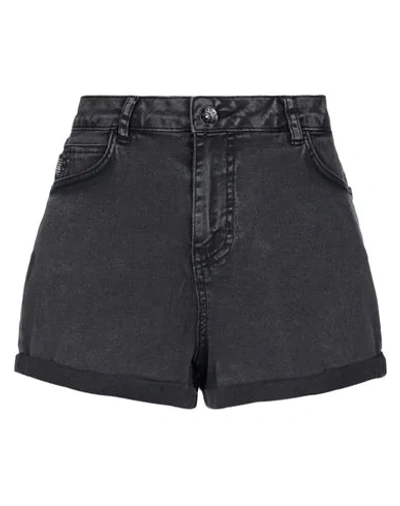 Shop !m?erfect Denim Shorts In Steel Grey