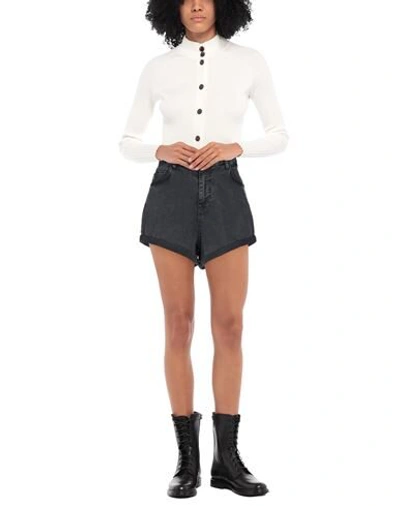 Shop !m?erfect Denim Shorts In Steel Grey