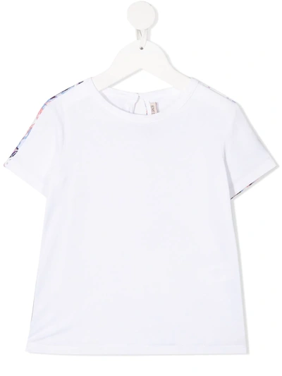 Shop Emilio Pucci Junior Floral Print T-shirt In White