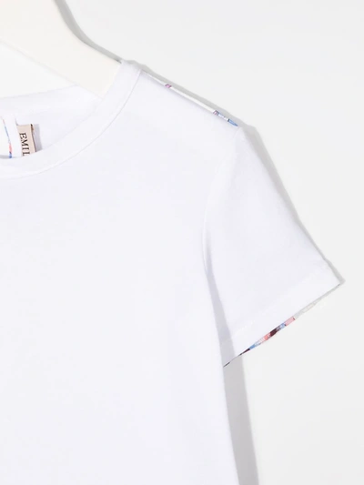 Shop Emilio Pucci Junior Floral Print T-shirt In White
