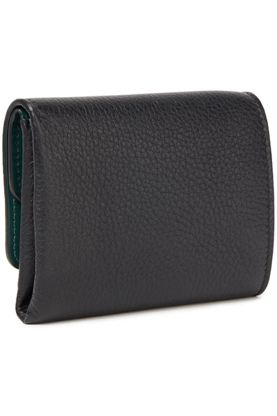 Shop Burberry Pebbled-leather Wallet In Black