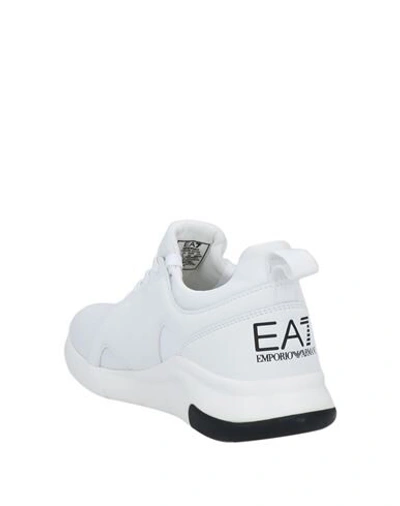 Shop Ea7 Man Sneakers White Size 9 Textile Fibers