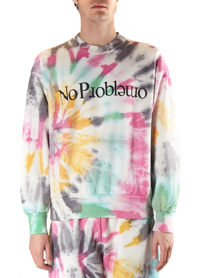 Shop Aries Hand-dyed Cotton Jersey Sweatshirt With Tie-dye Technique Fw In Multi