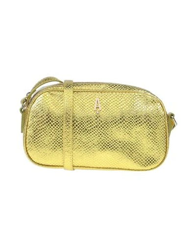 Shop Aniye By Woman Cross-body Bag Gold Size - Polyurethane, Polyester, Viscose, Aluminum, Metal