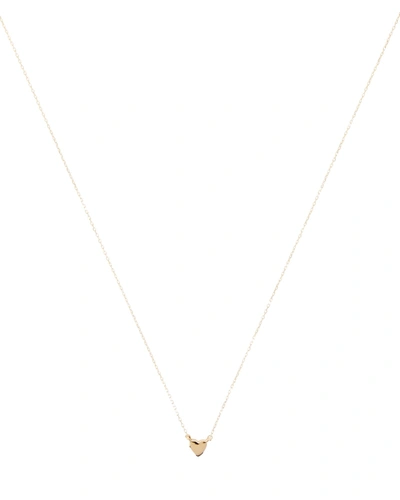 Shop Adina Reyter Super Tiny Puffy Heart Necklace In Gold