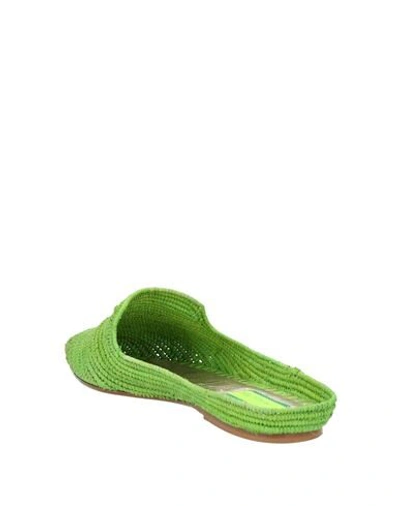 Patrizia Pepe Woman Mules & Clogs Light Green Size 6 Natural Raffia In Green