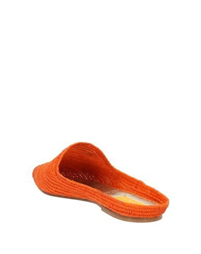 Patrizia Pepe Woman Mules & Clogs Orange Size 7 Natural Raffia In Orange