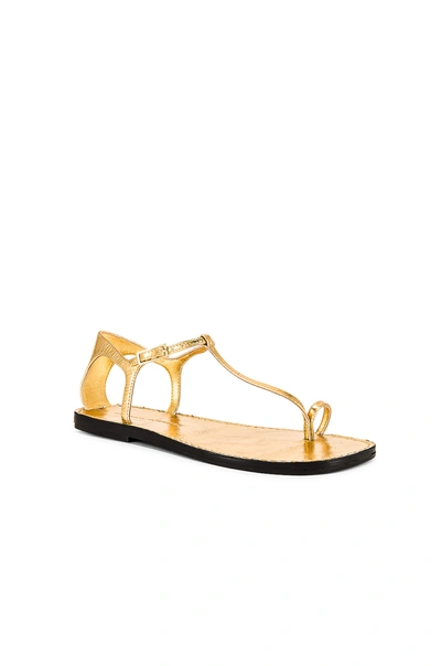 Shop Sigerson Morrison Nelson Sandal In Gold