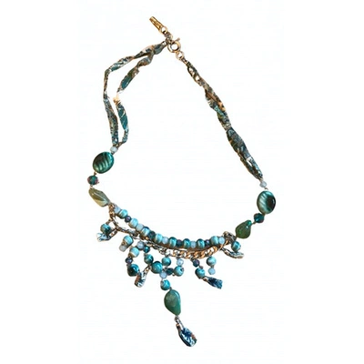 Pre-owned Etro Blue Metal Necklace