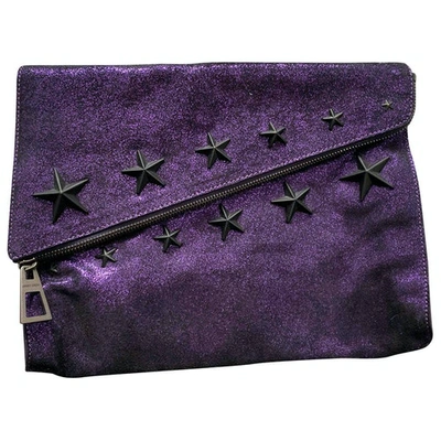Pre-owned Jimmy Choo Clutch Bag In Purple