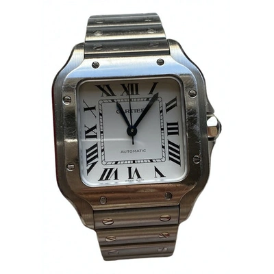 Pre-owned Cartier Santos Galbã©e Silver Steel Watch