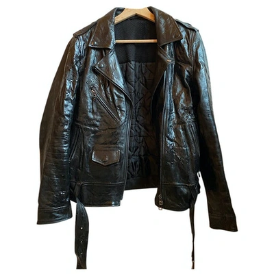 Pre-owned J. Lindeberg Leather Jacket In Black