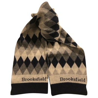 Pre-owned Brooksfield Wool Scarf & Pocket Square In Multicolour