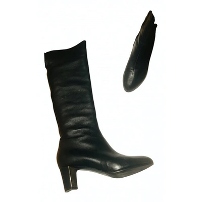 Pre-owned Vionnet Black Leather Boots
