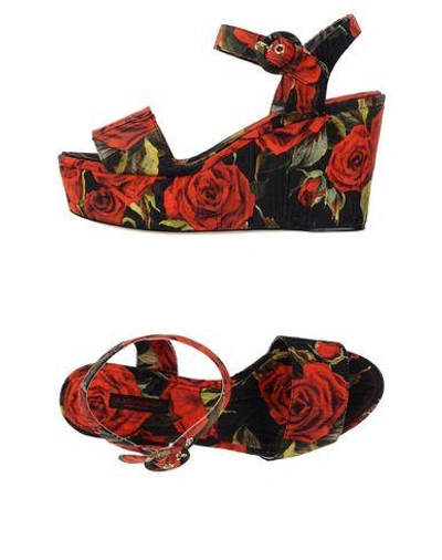 Shop Dolce & Gabbana Sandals In Red