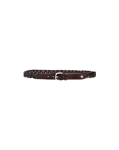 Shop Alberto Luti Belts In Dark Brown