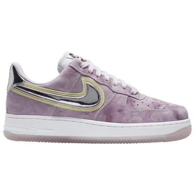 Shop Nike Womens  Air Force 1 07 Le Low In Violet Star/chrome/washed Coral