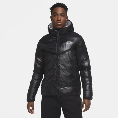 Shop Nike Mens  Wr Repel Jacket In Black/white