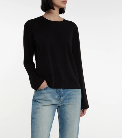 Shop The Row Shermann Cotton Jersey Top In Black