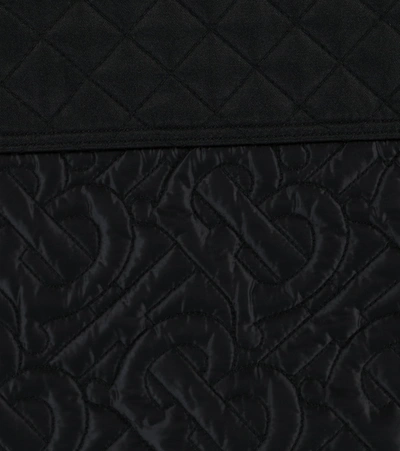 Shop Burberry Quilted Coat In Black