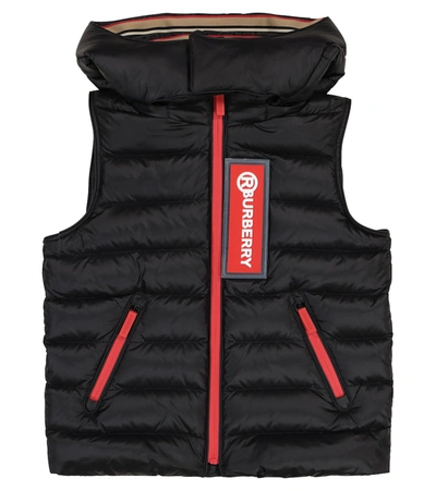 Shop Burberry Quilted Down Gilet In Black