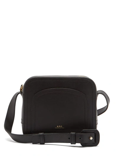 A.p.c. Louisette Smooth-leather Cross-body Bag In Black | ModeSens
