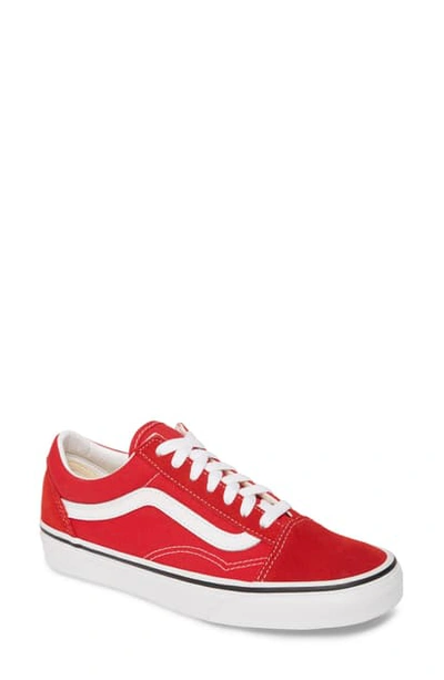 Shop Vans Old Skool Low Top Sneaker In Racing Red/ White/ White