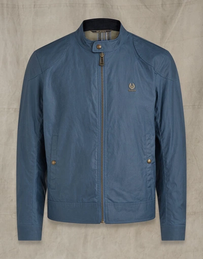 Shop Belstaff Kelland Waxed Cotton Jacket In Blue