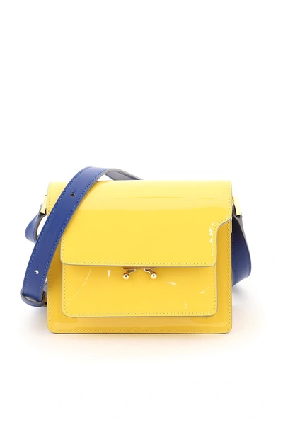 Shop Marni New Trunk Mini Shoulder Bag In Maize Narcissus