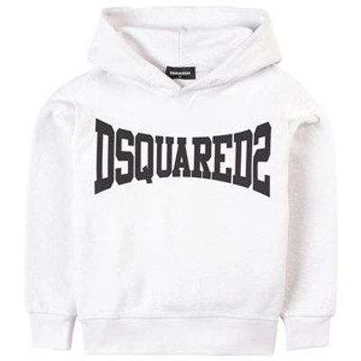 Shop Dsquared2 White Branded Hoodie