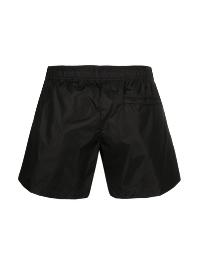 Shop Off-white Logo Swimshorts In Black