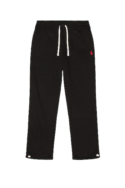 Shop Polo Ralph Lauren Fleece Pant Relaxed In Polo Black