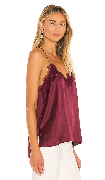 Shop Cami Nyc The Racer Charmeuse Cami In Cabernet
