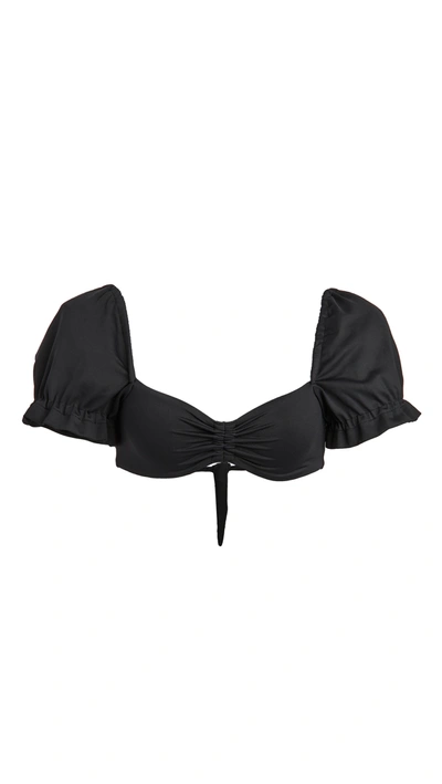 Shop Agua Bendita Romina Shade Bikini Top In Black