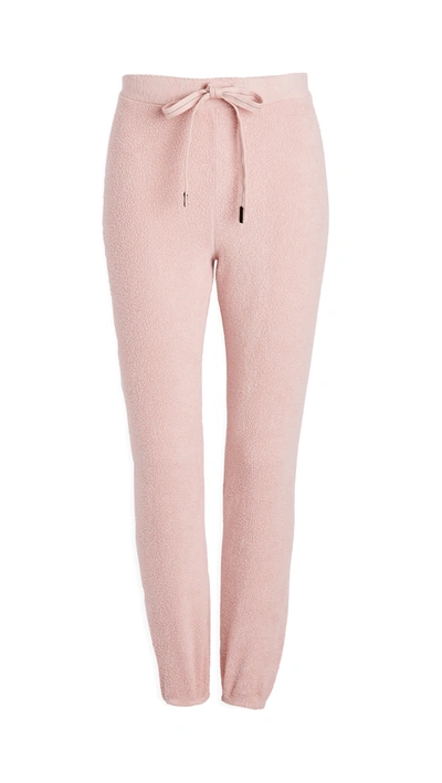 Shop Stateside Sherpa Sweatpants In Dusk Pink