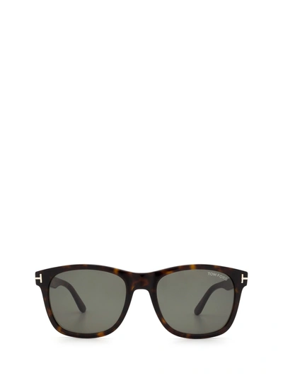 Shop Tom Ford Ft0595 Dark Havana Sunglasses In 52n
